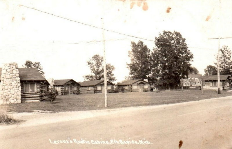 Lerouxs Rustic Cabins - Vintage Postcard (newer photo)